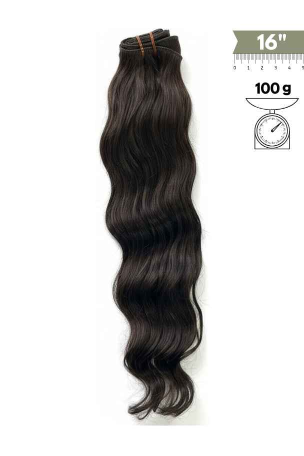 Extensiones de Cabello Natural Remy Ondulado Cosido 40 cm (16”) Virgin Hair