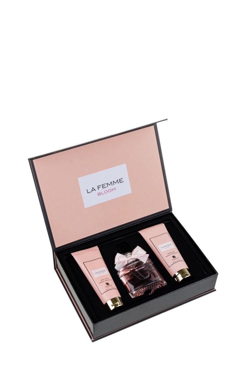 Riiffs La Femme Bloom Gift Set – Eau de Parfum 100 ml + Shower Gel 100 ml + Body Lotion 100 ml