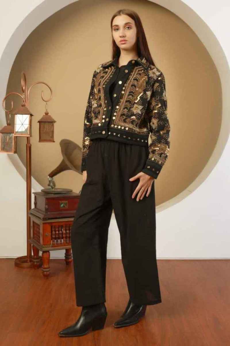 Chaqueta Trama Dorada