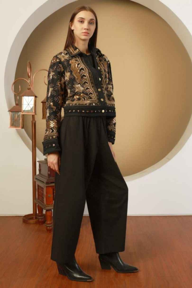 Chaqueta Trama Dorada