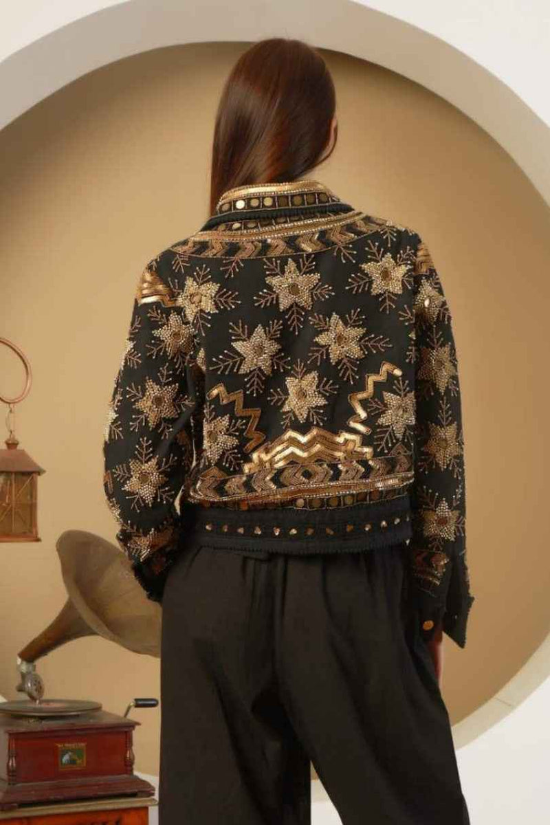 Chaqueta Trama Dorada