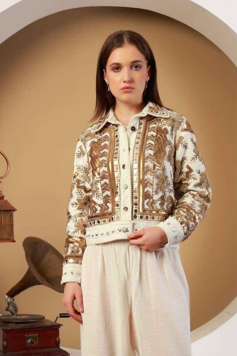 Chaqueta Trama Dorada