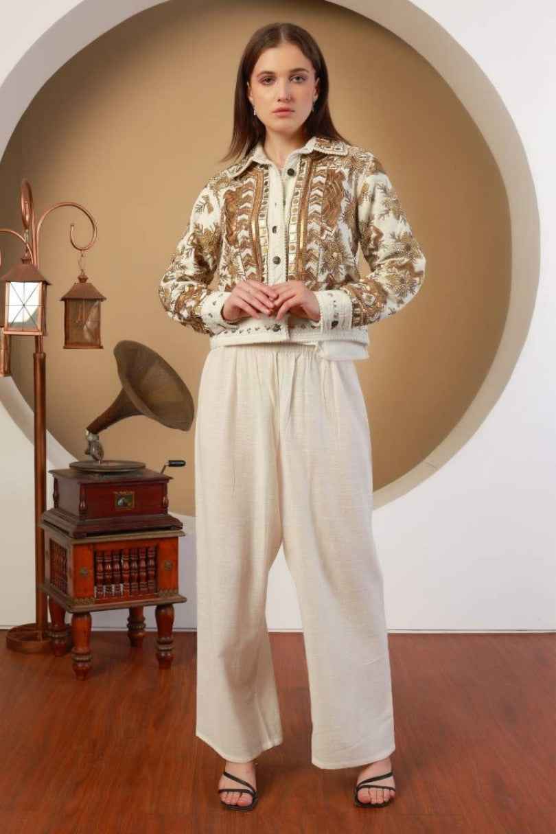 Chaqueta Trama Dorada