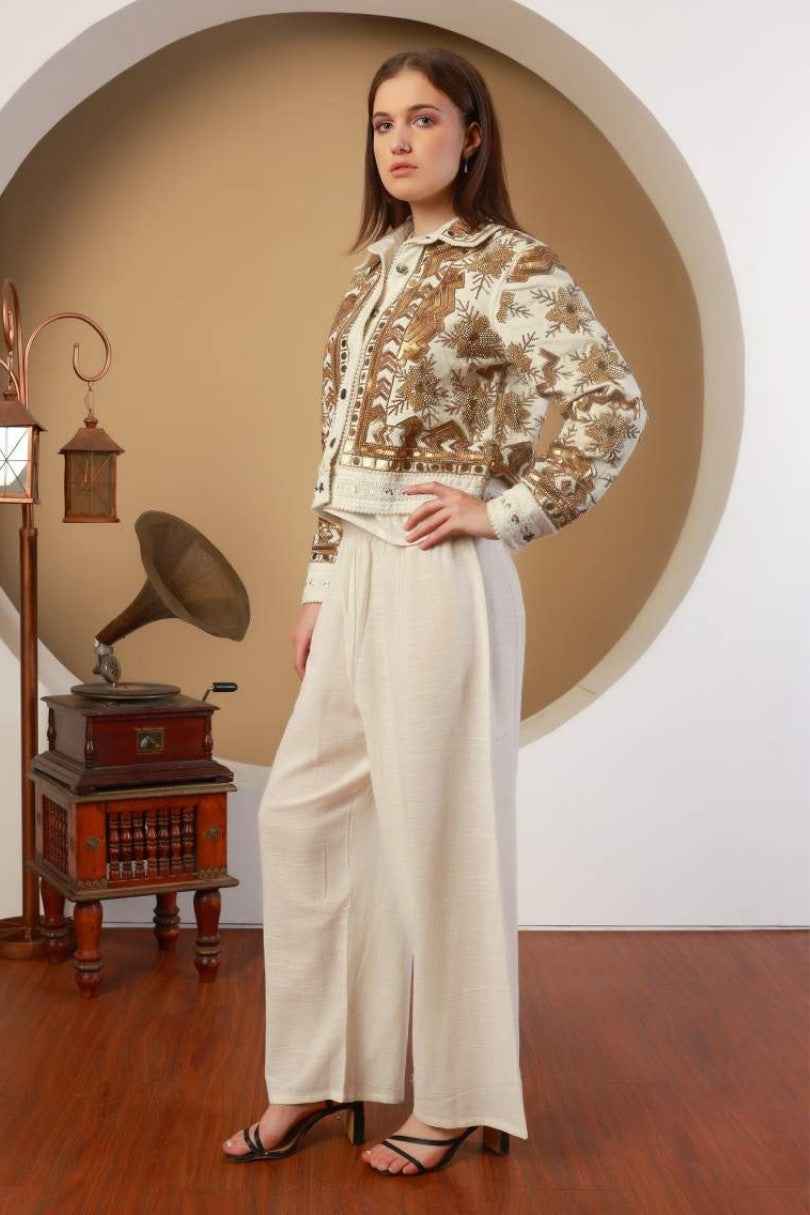 Chaqueta Trama Dorada