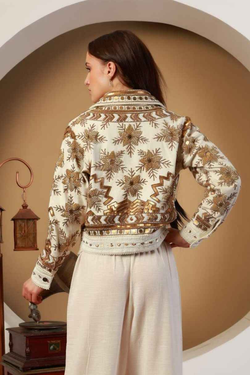 Chaqueta Trama Dorada