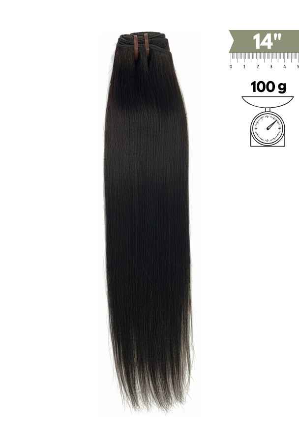Extensiones de Cabello Natural Remy Liso Cosido 35 cm (14”) Virgin Hair