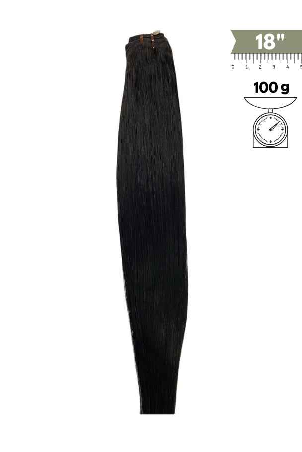 Extensiones de Cabello Natural Remy Liso Cosido 45 cm (18”) Virgin Hair