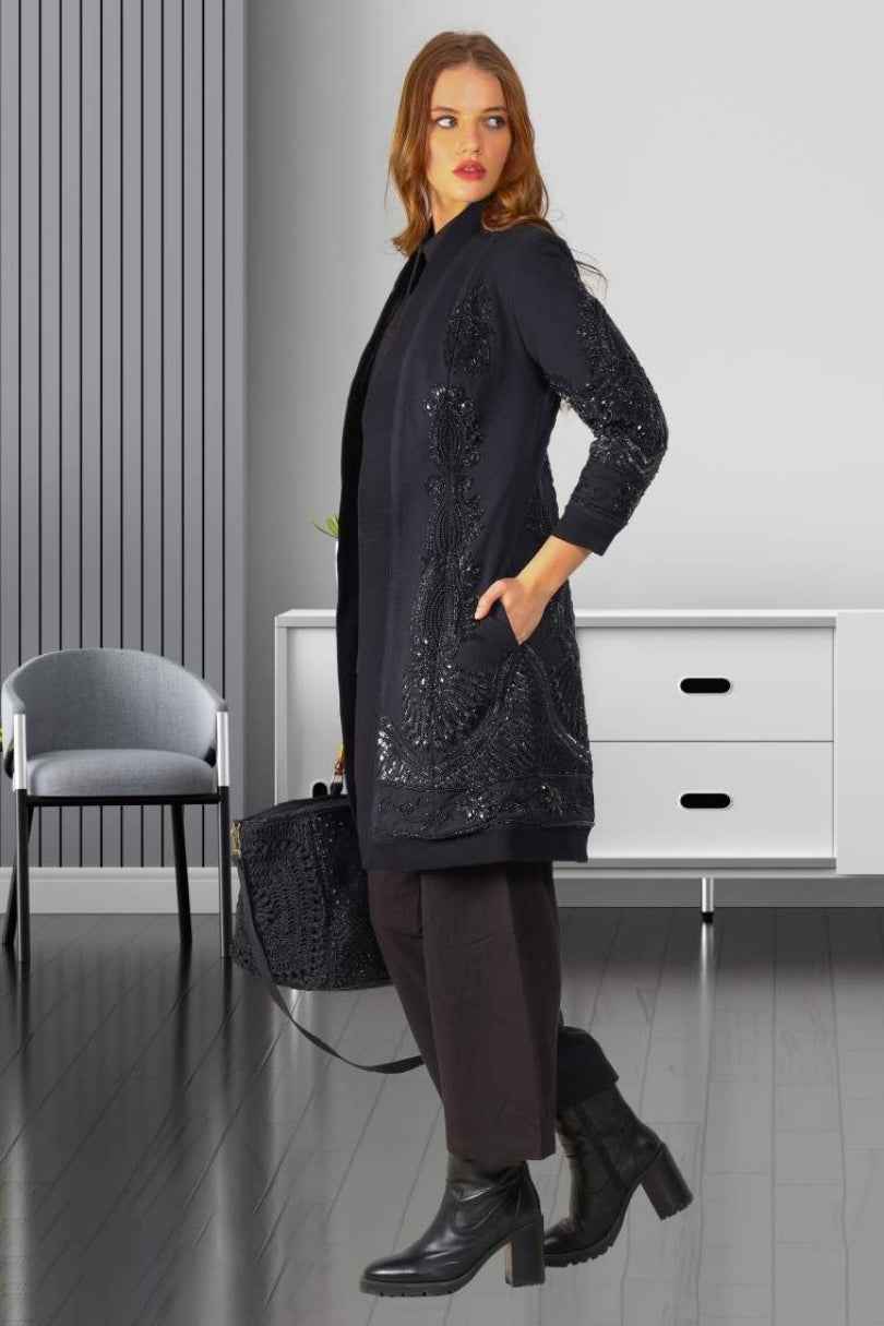 Abrigo Largo Bordado Imperial Boho