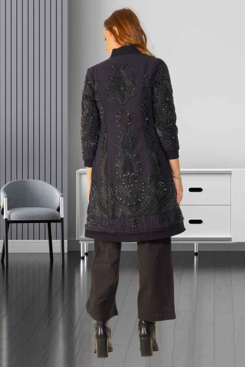 Abrigo Largo Bordado Imperial Boho