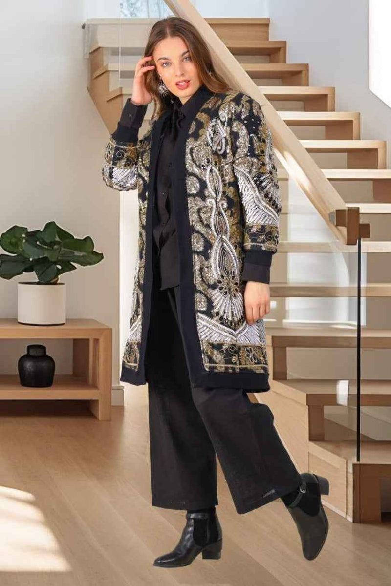 Abrigo Largo Bordado Imperial Boho