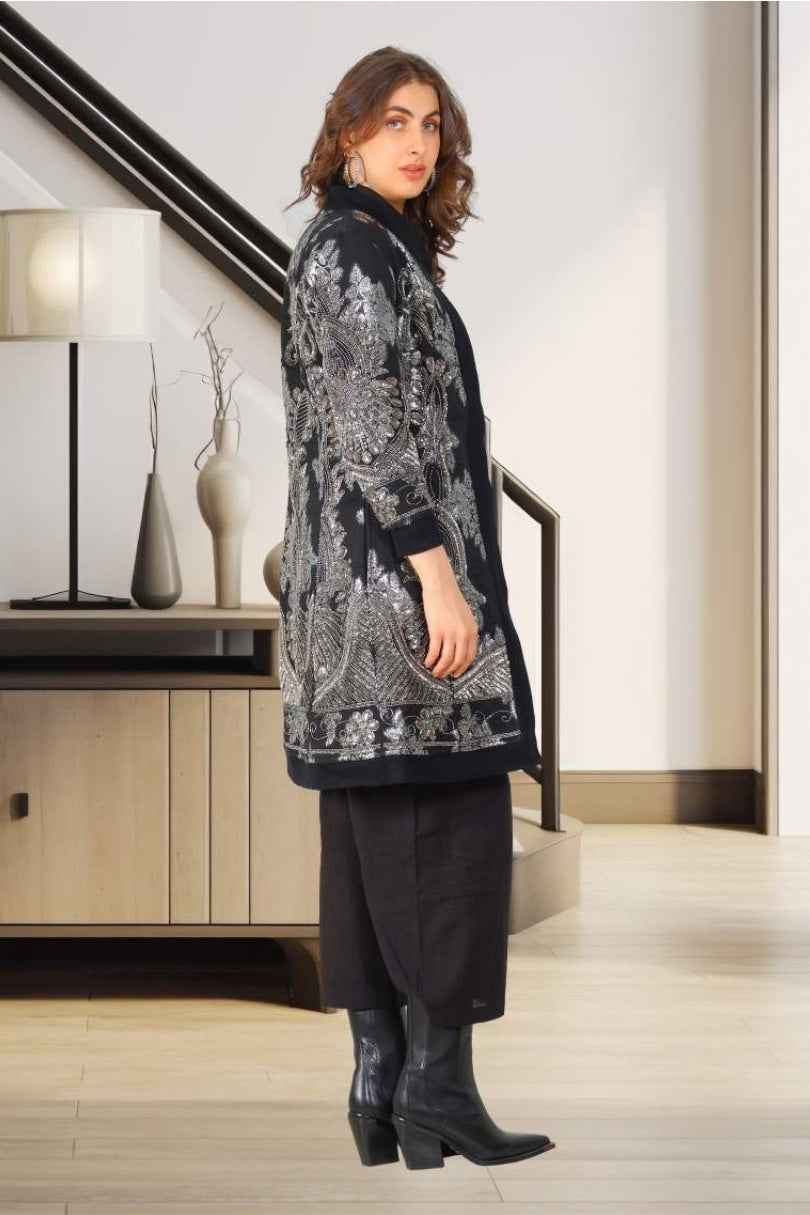 Abrigo Largo Bordado Imperial Boho