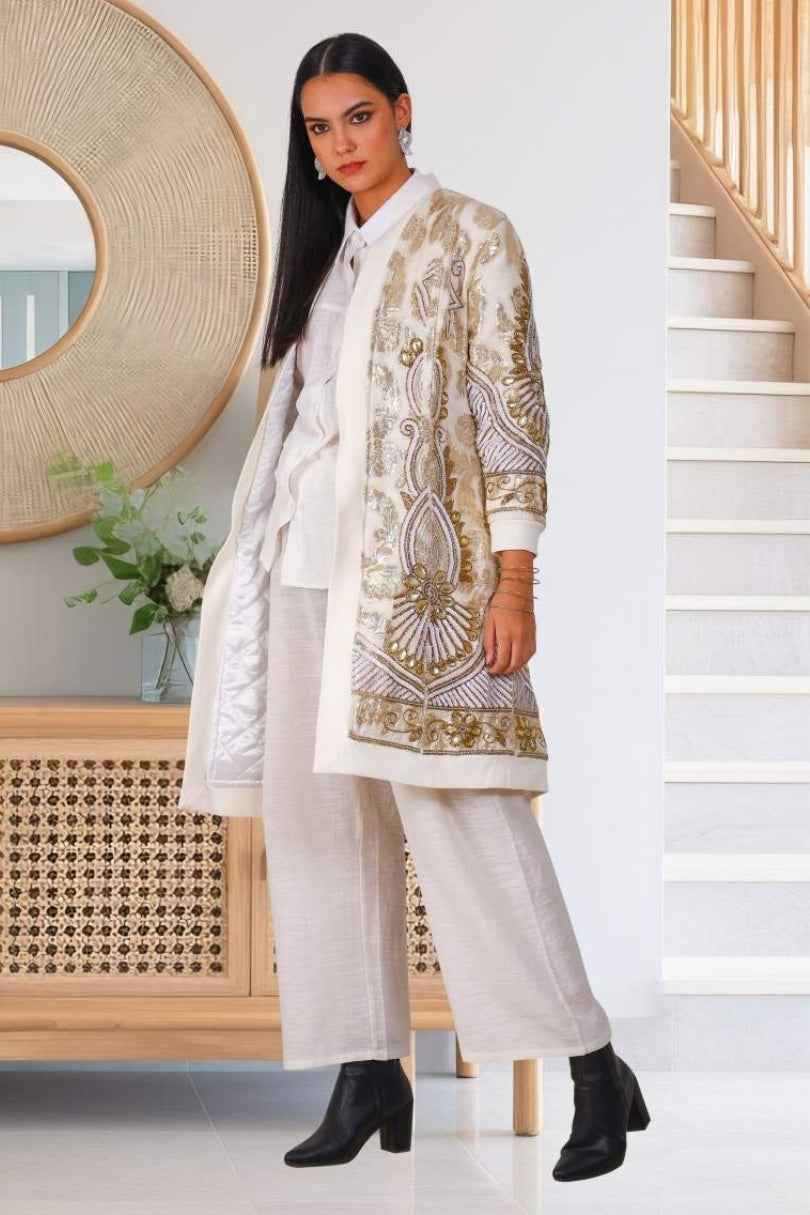 Abrigo Largo Bordado Imperial Boho