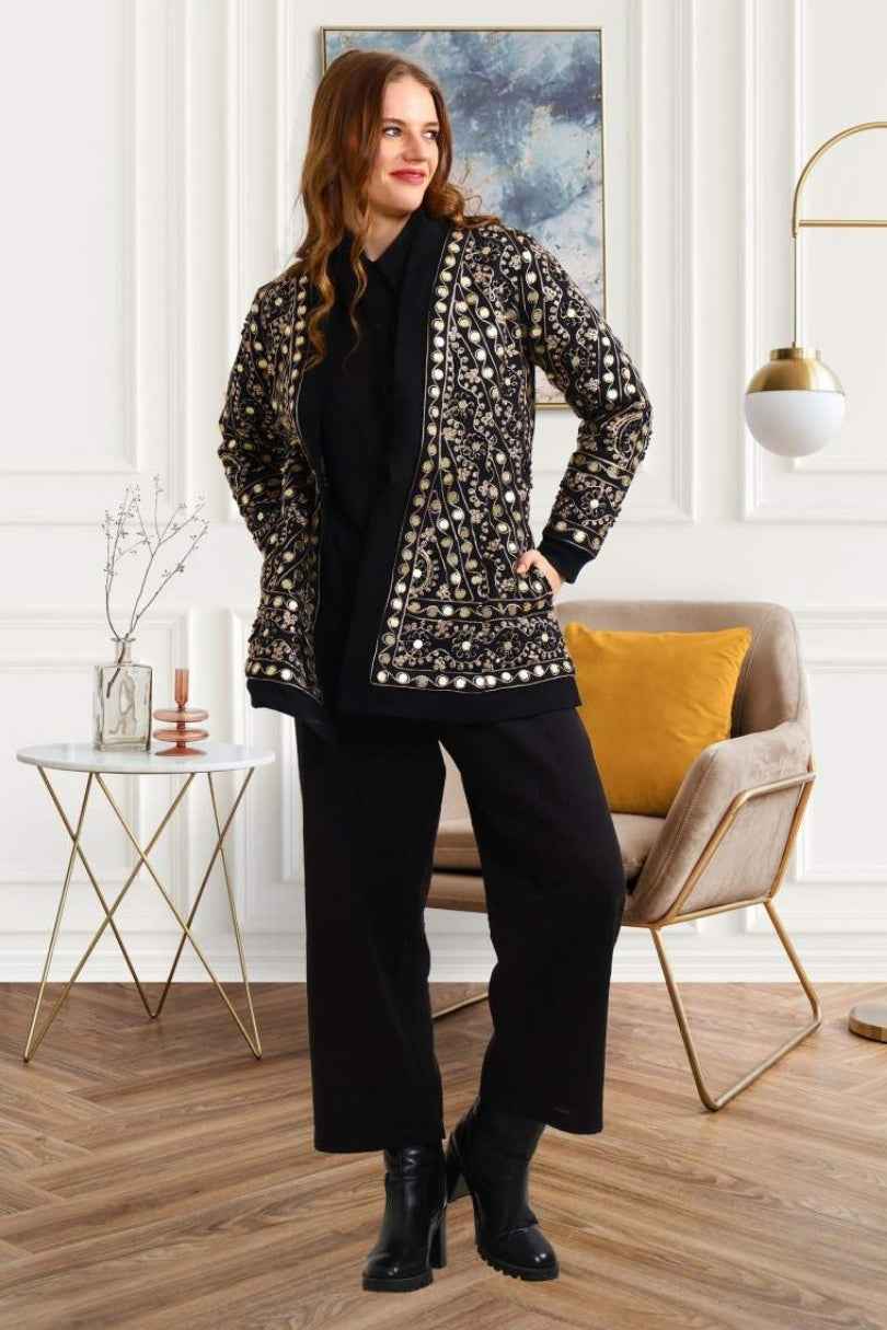 Chaqueta Corta Espejos Artesanal Boho