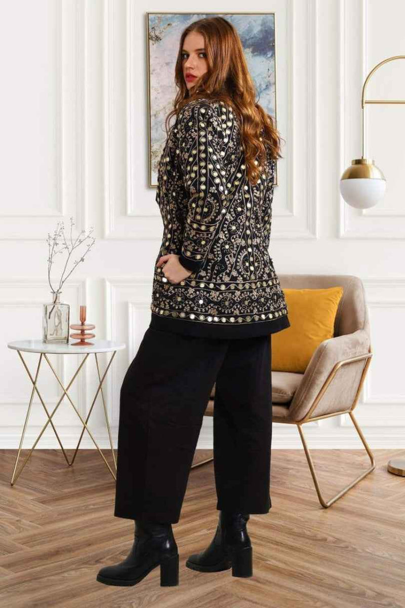 Chaqueta Corta Espejos Artesanal Boho