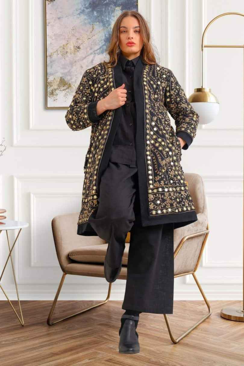 Abrigo Largo Espejos Boho Chic