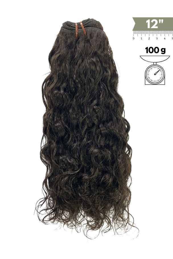 Extensiones de Cabello Natural Remy Rizado Cosido 30 cm (12”) Virgin Hair