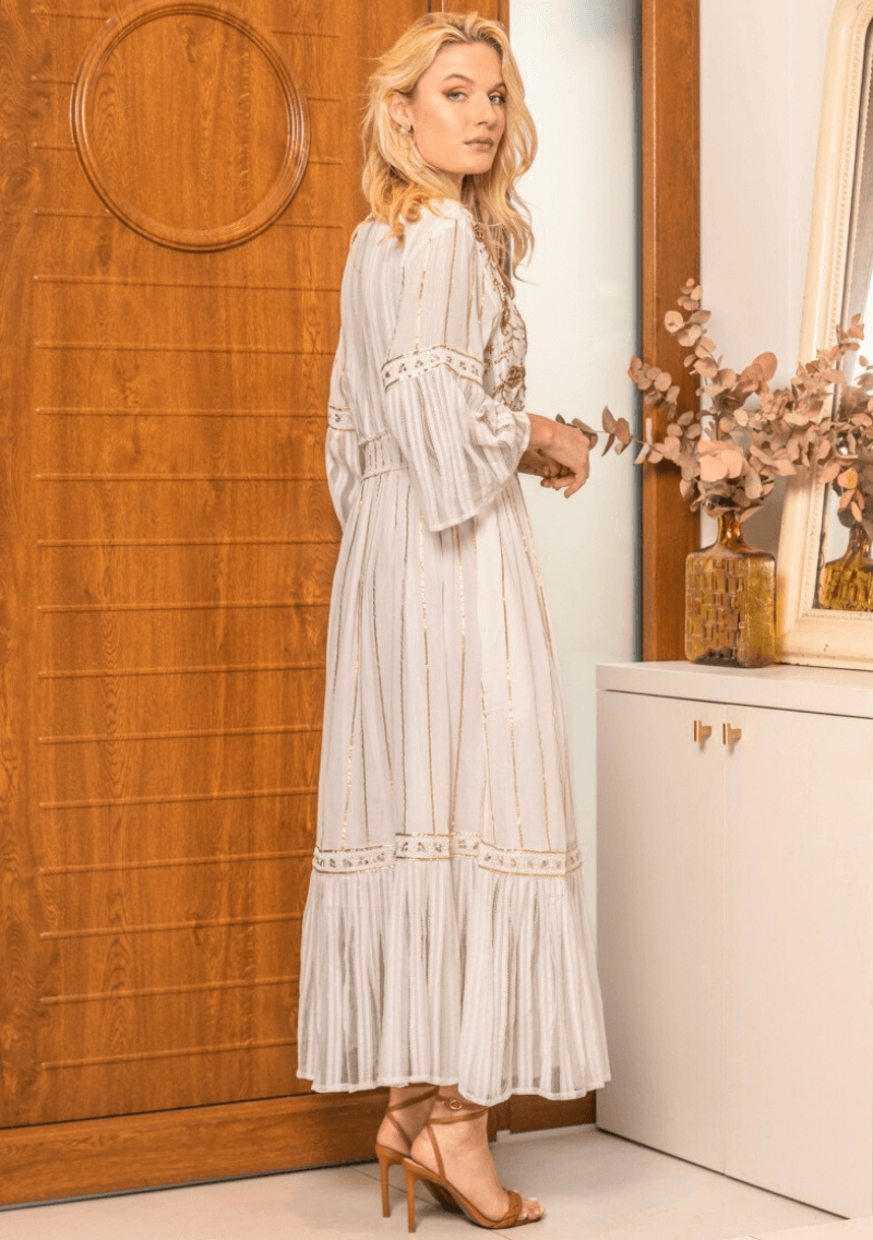 Vestido “Flor de Viento” Bordado Boho - Sufi Boho