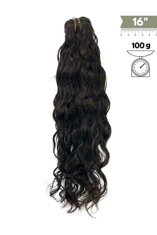 Extensiones de Cabello Natural Remy Rizado Cosido 40 cm (16”) Virgin Hair