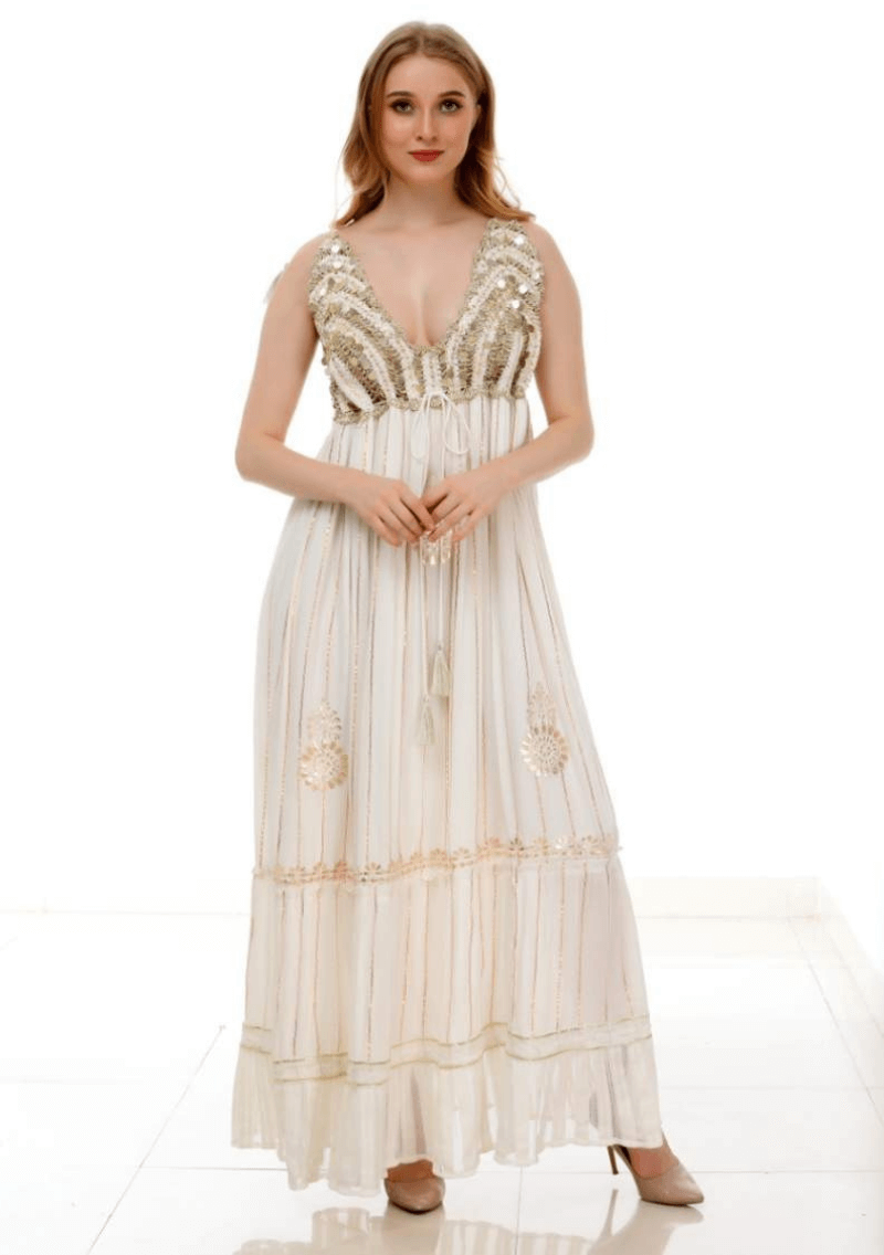 Vestido Sol de Medianoche con Lentejuelas - Sufi Boho