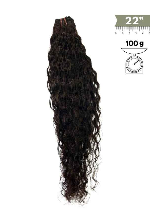Extensiones de Cabello Natural Remy Rizado Cosido 55 cm (22”) Virgin Hair