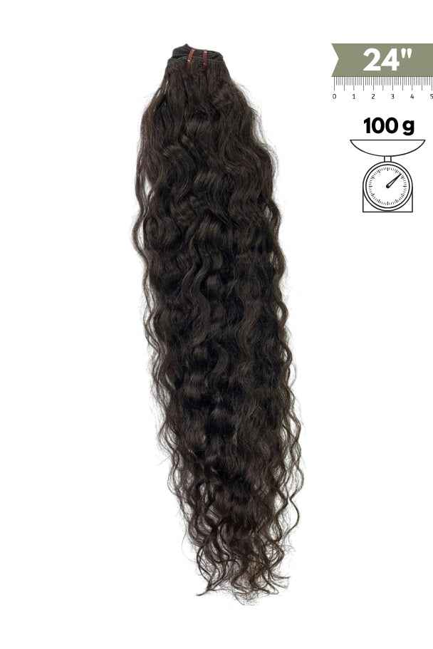 Extensiones de Cabello Natural Remy Rizado Cosido 60 cm (24”) Virgin Hair