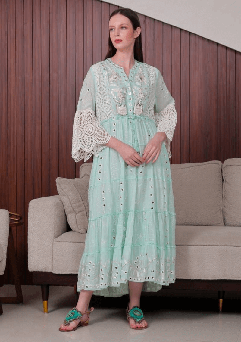 Vestido Mandala Encantada de Encaje y Bordado - Sufi Boho