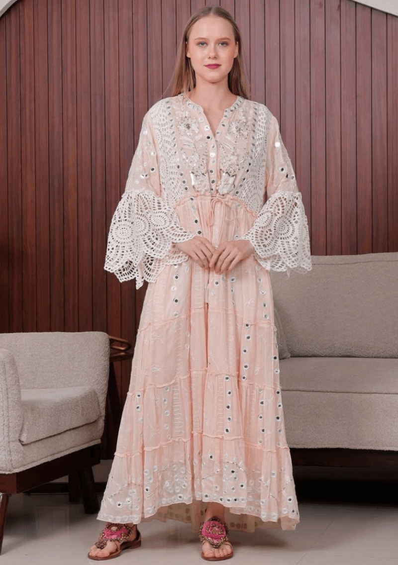 Vestido Mandala Encantada de Encaje y Bordado - Sufi Boho