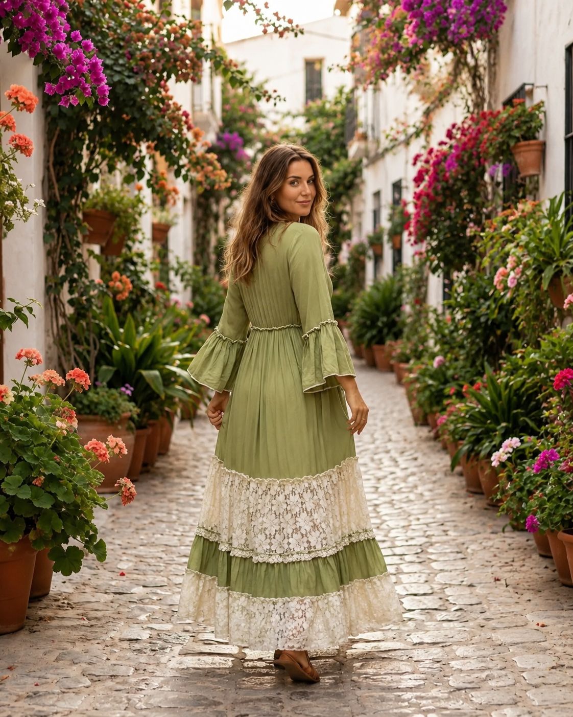 Bohemian Soul – Maxi Dress with Lace and Embroidery | Free and Elegant