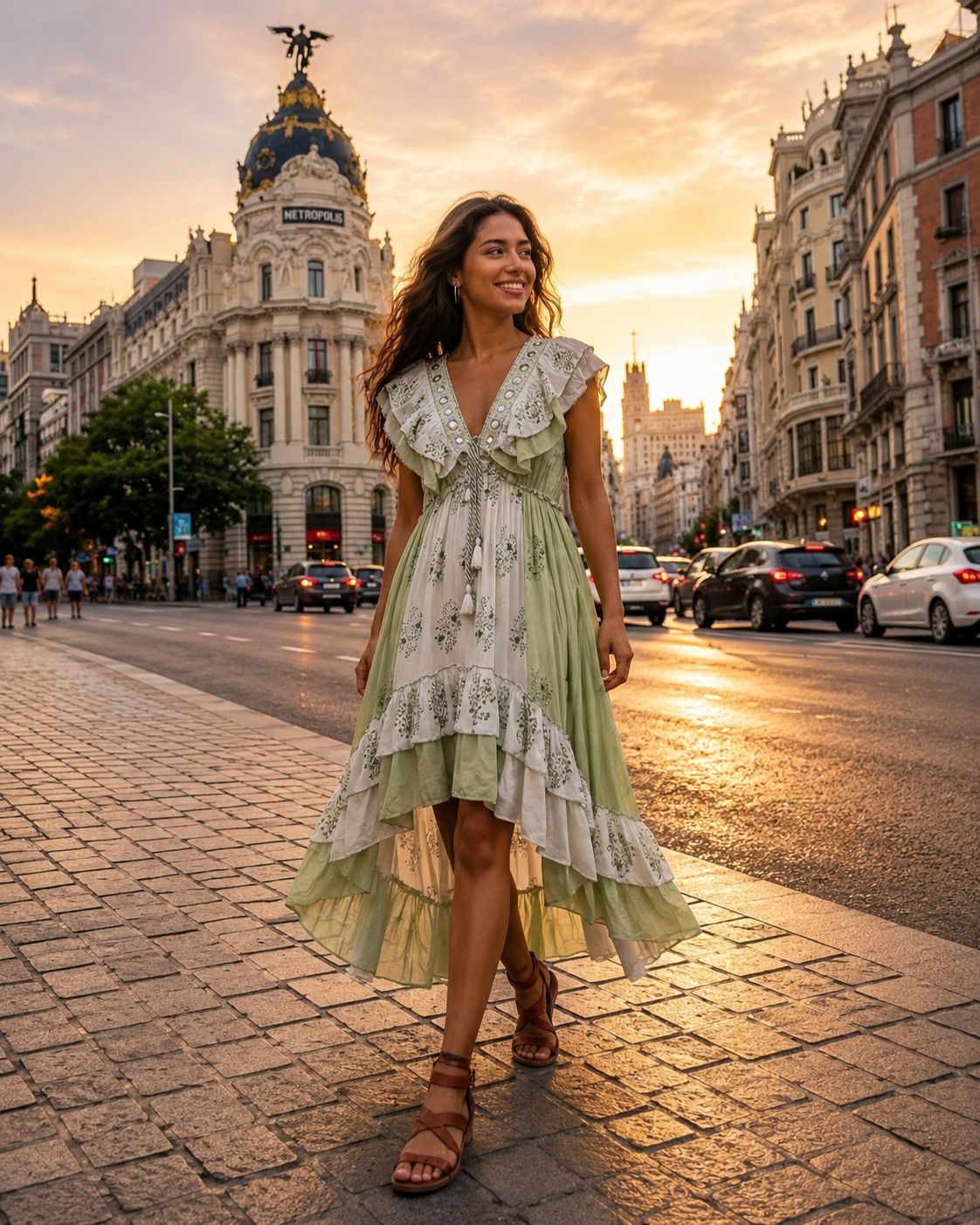 Brisa – Vestido Boho Asimétrico Bordado | Ligero y Femenino