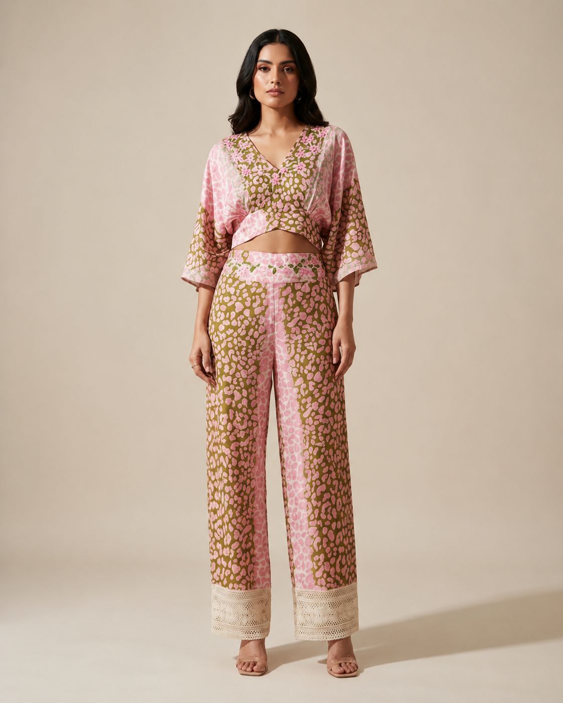 Flora – Embroidered Boho Set | Artisan Flowy Top and Pants