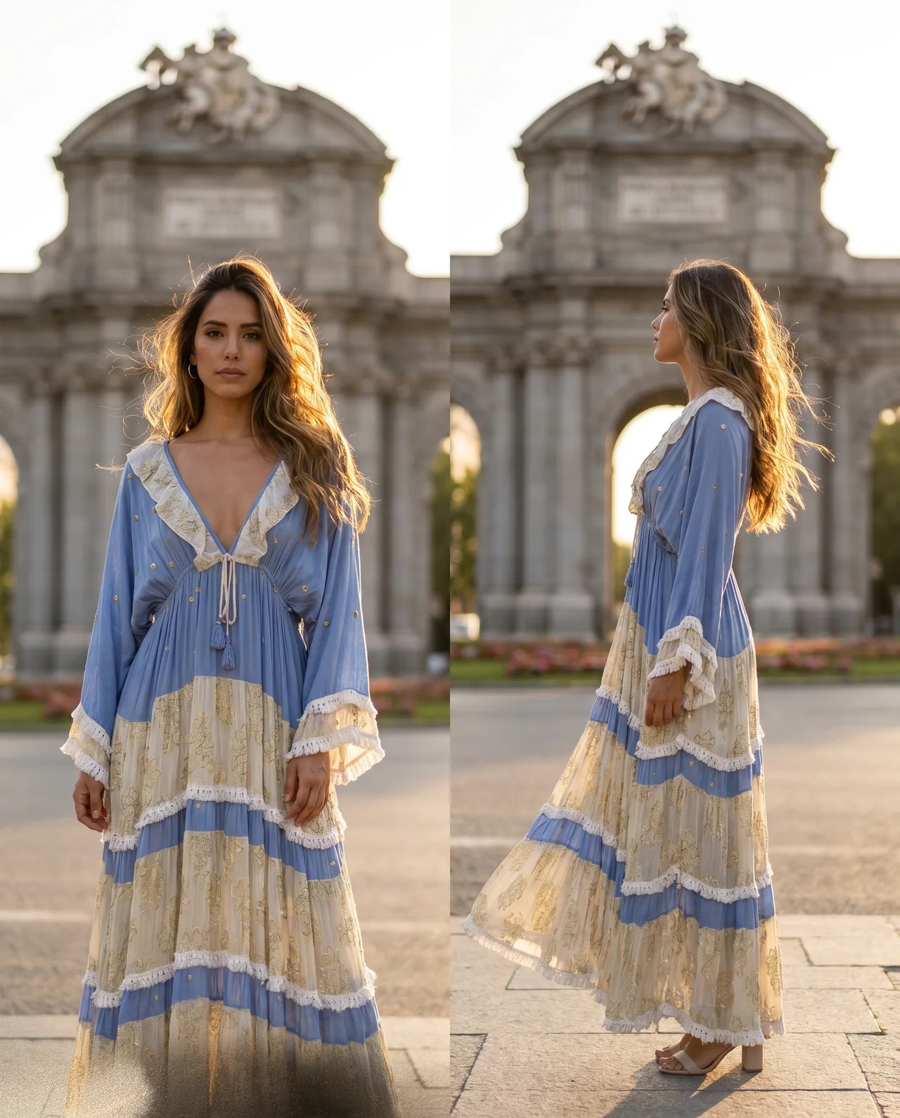 Vestido Bianca – Encanto Bohemio de Lujo Porque refleja perfectamente su diseño fluido, sus delicados bordados y su aire elegante y exclusivo