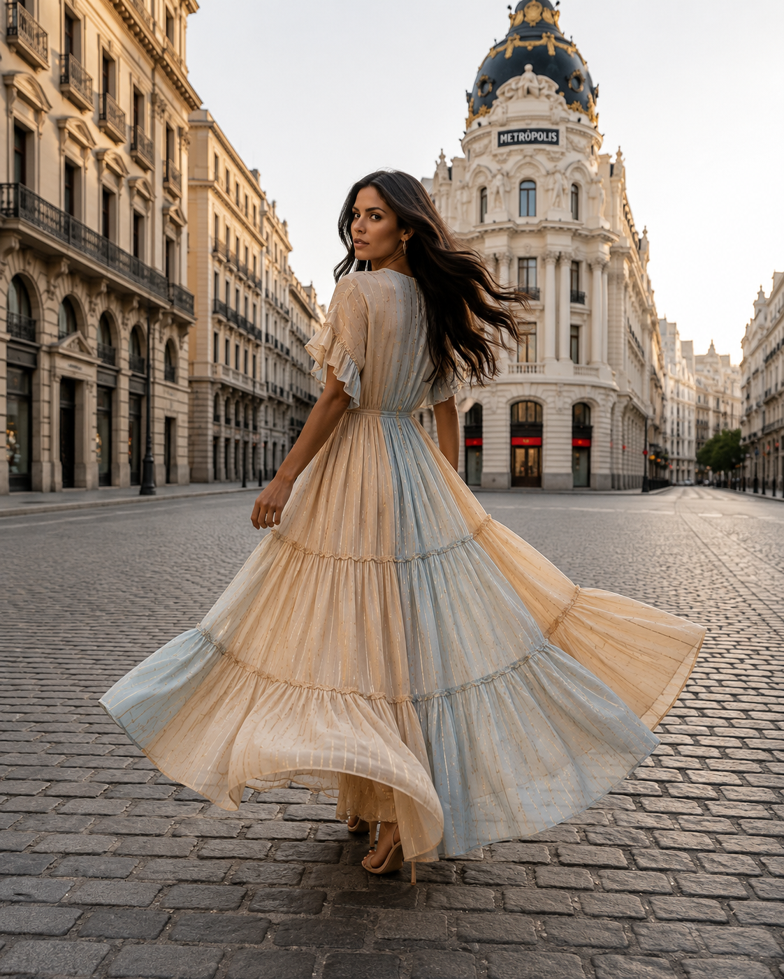 Vestido Fleur d'Élégance-Bordados florales exclusivos, tejido ligero y una silueta fluida que realza tu belleza con naturalidad y sofisticación.