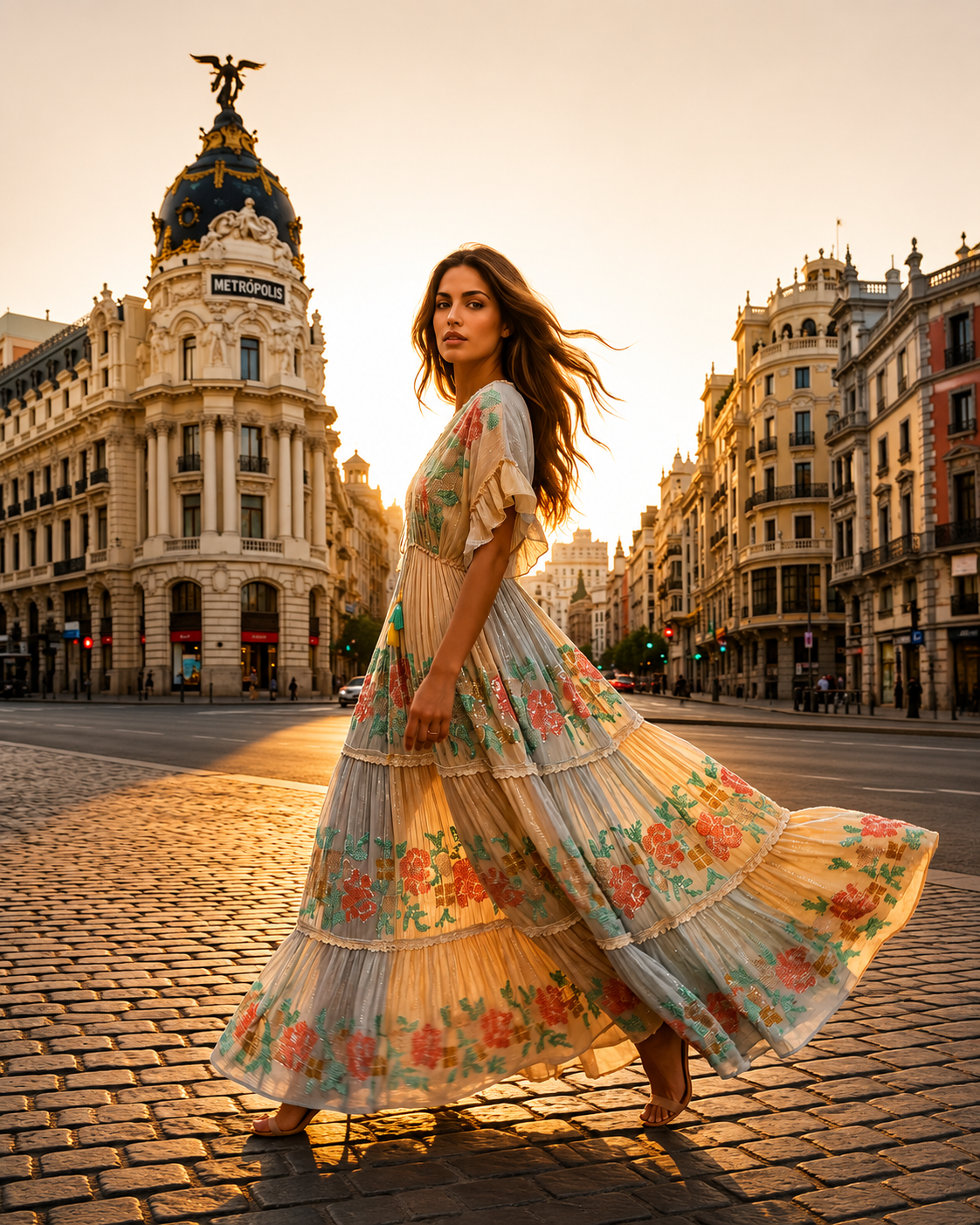 Vestido Fleur d'Élégance-Bordados florales exclusivos, tejido ligero y una silueta fluida que realza tu belleza con naturalidad y sofisticación.