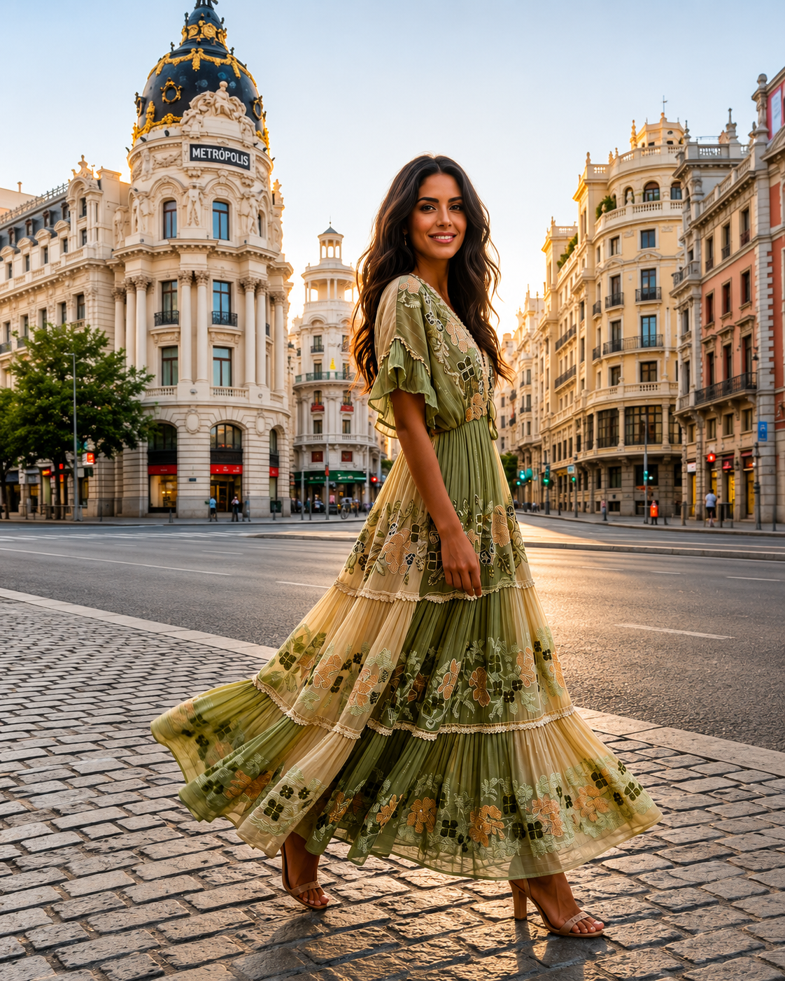 Vestido Fleur d'Élégance-Bordados florales exclusivos, tejido ligero y una silueta fluida que realza tu belleza con naturalidad y sofisticación.
