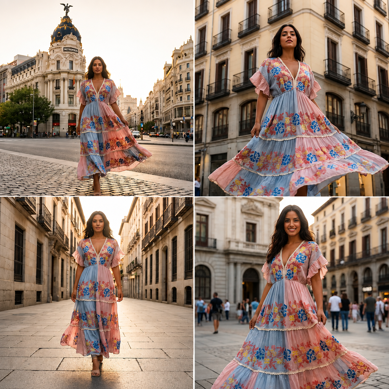 Vestido Fleur d'Élégance-Bordados florales exclusivos, tejido ligero y una silueta fluida que realza tu belleza con naturalidad y sofisticación.