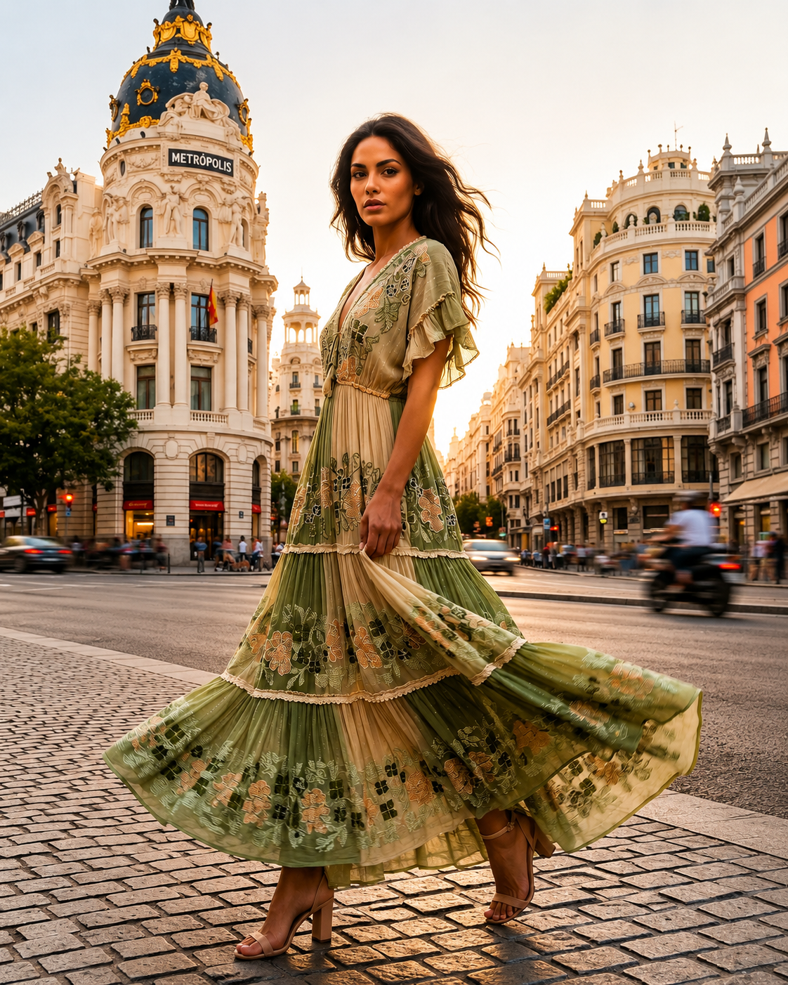 Vestido Fleur d'Élégance-Bordados florales exclusivos, tejido ligero y una silueta fluida que realza tu belleza con naturalidad y sofisticación.